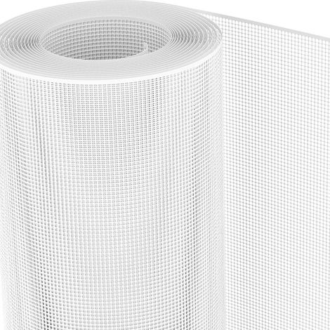 TRADE SHOP - Set 3pz Rete Protettiva In Plastica Per Aiuole Bianca 1x3mt A Maglia Quadra 5x5mm 76386 -