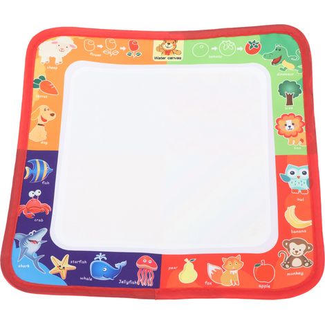 Tapis de dessin à l'eau pour enfants, léger et compact, pour une interaction parent-enfant. Grand format, motifs animaux. (1/5)