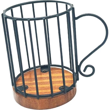 Porte-filtres à café avec poignée, porte-dosettes, étui de rangement durable pour filtres à café, idéal pour un comptoir ou un bar à café.-B black (1/5)