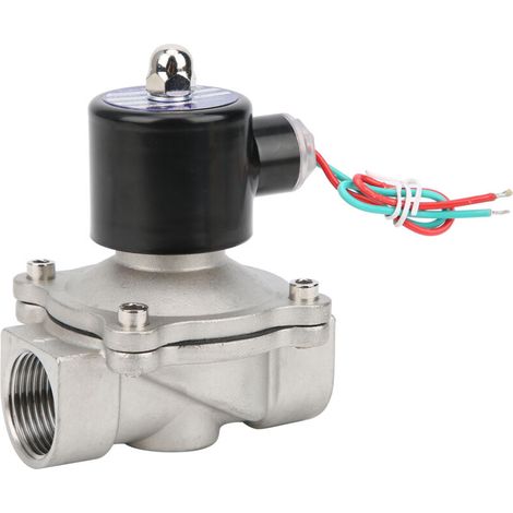 Normally closed stainless steel solenoid valve G1in, click for water and air direct action 2W25025B (DC24V). (1/5)