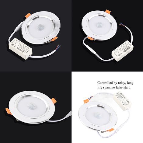 9W Runde 18LED Infrarot-Sensor-Einbauleuchte mit Bewegungserkennung (kaltweißes Licht) (1/5)