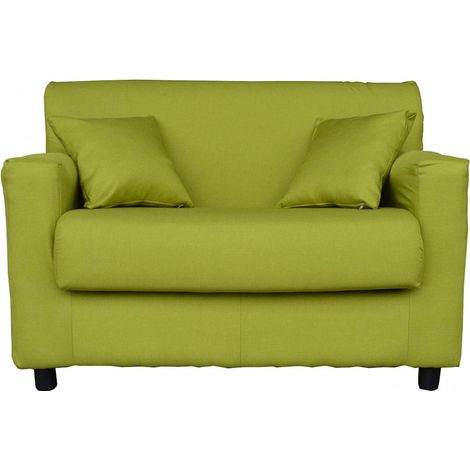 Divano 2 posti Verde - tessuto sfoderabile 124 cm BOLOGNA (1/3)