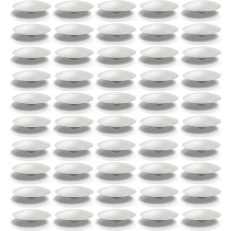 Cyclingcolors – 50x cache trou bouchon plastique Ø intérieur 4,20mm Ø extérieur 17mm – Protection pour meubles et cloisons – Capuchon vis blanc (1/2)