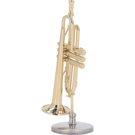 Trompette Miniature en Laiton pour Décoration de Bureau, Ornement de Collection - 9 cm (1/5)