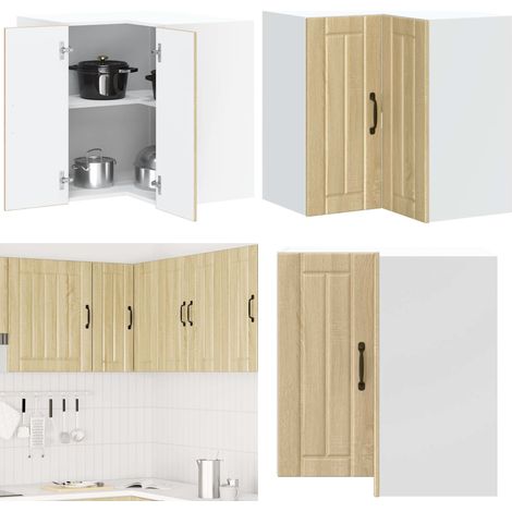 vidaXL Küchen-Eckhängeschrank Lucca Sonoma-Eiche Holzwerkstoff (1/5)