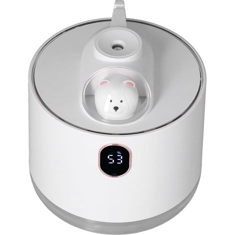 500 ml Luftbefeuchter in Raumschiffform mit Nachtlicht, USB-aufladbar, für Auto und Zuhause, Weiß (1/5)