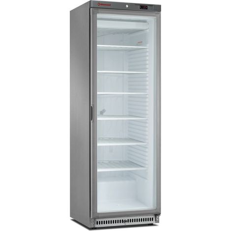 Armoire congélateur statique vitrée 400L acier inox triple vitrage régulation électronique - Diamond