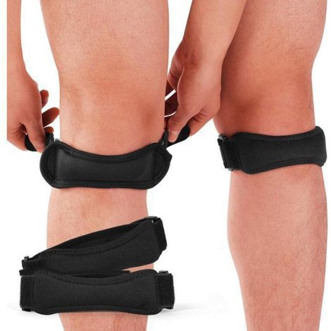 Orthèse rotulienne - Genouillère - Lot de 2 orthèses de genou - Sangle de soutien pour le genou - Bandage de genou pour le (1/5)