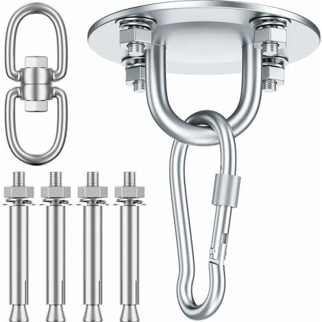 Crochet pivotant pour hamac, plaque de montage en acier inoxydable