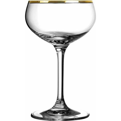 4 x verres RETRO - Coupe - Gold Rim - 21cl - Urban Bar (1/2)