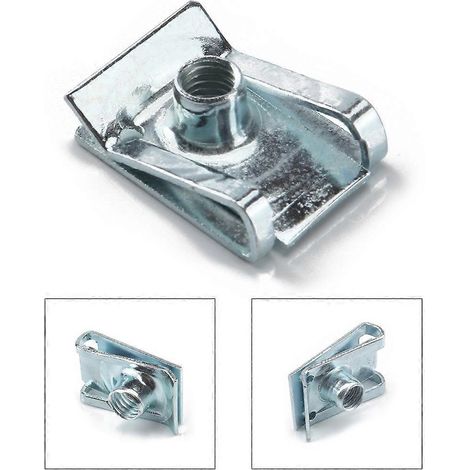 Ensemble de 10 clips de fixation en U pour voiture, rivets, fixations de carénage, pinces de montage - M8 (1/4)