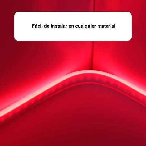 Tira LED de neón flexible tira de 5m con 120 Luces LED para interior y exterior  Color: Rojo