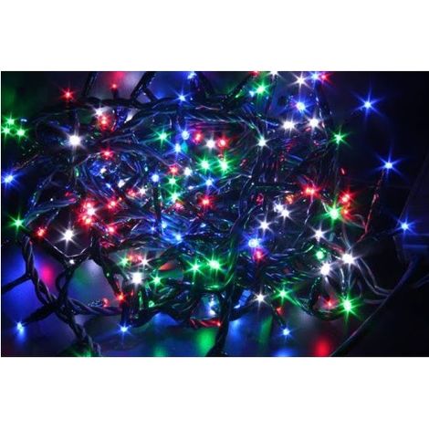 Luci 100Led Multicolor a Batteria da Esterno 10 mt