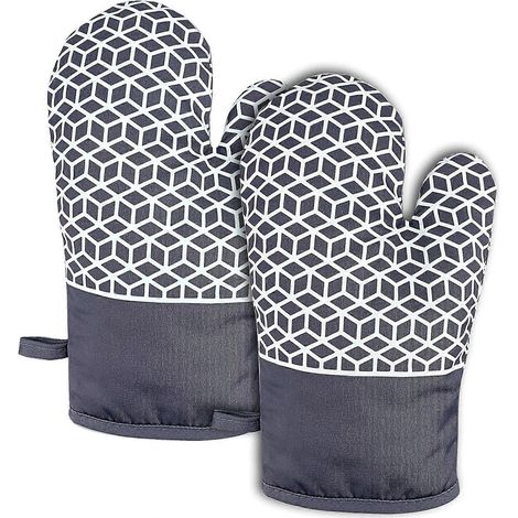 Ovenhandschoenen, hittebestendige siliconen keukenhandschoenen (1/5)