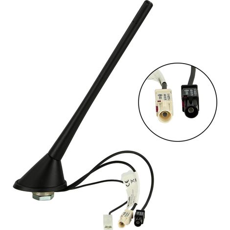 Antenne de toit AM-FM DAB-DAB+ inclination 60 degres 12V 20cm