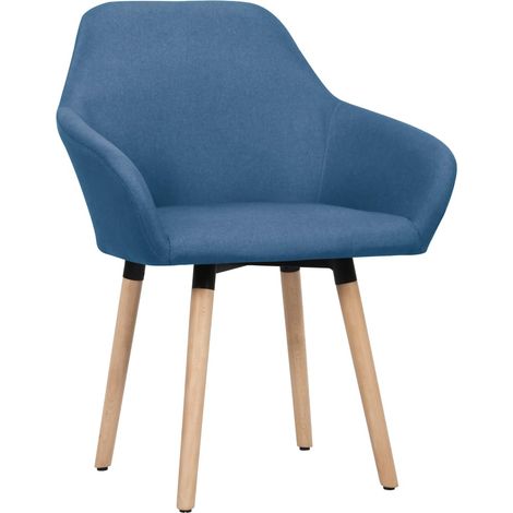 Maison Exclusive - Esszimmerstühle 2 Stk. Blau Stoff