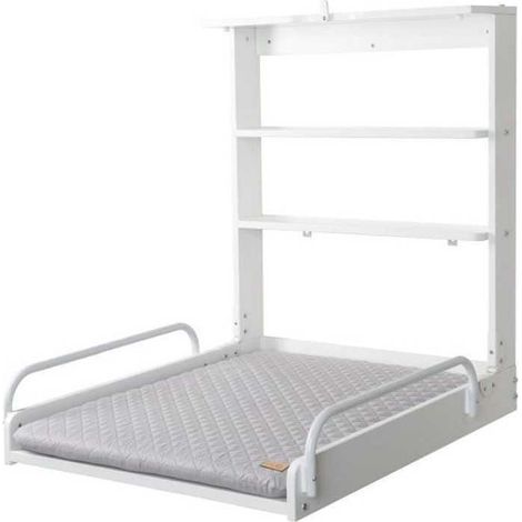 Table a langer murale - 66 x 76,5 x 79 cm - ROBA - Pliable - Blanc