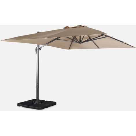 Parasol rectangular excéntrico, 3x4m + losas 50x50cm (1/5)