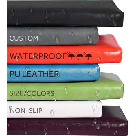 Custom-made bench cushion, waterproof outdoor faux leather bench cushion, personalized indoor bench cushion, non-slip, anti-cat scratch seat cushion, foam seat cushion (1/5)