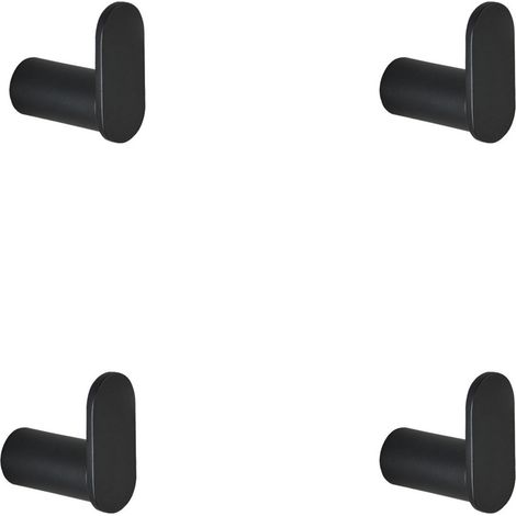 Porte-serviette - En Acier Inoxydable - Pour Salle De Bain Cuisine Et Douche - Noir - Dimensions 40 X 42 Mm - Lot De 1 (1/5)