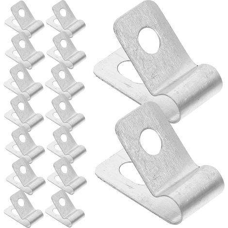 100 Attaches en Acier Inoxydable pour Fil de Clôture Soudé sur Grillages Métalliques et Bois, Lot pour Usage en Élevage et Agriculture (1/5)