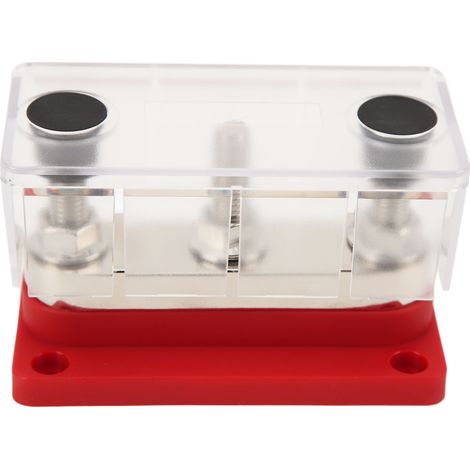 Répartiteur de courant 12-48V 600A 3 bornes M10 bloc de jonction batterie barre omnibus pour voitures camions camping-cars bateaux équipements industriels rouge (1/5)