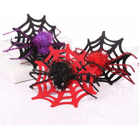 3 accessoires pour cheveux en forme de toile d'araignée pour Halloween, soirée masquée et spectacle (1/5)