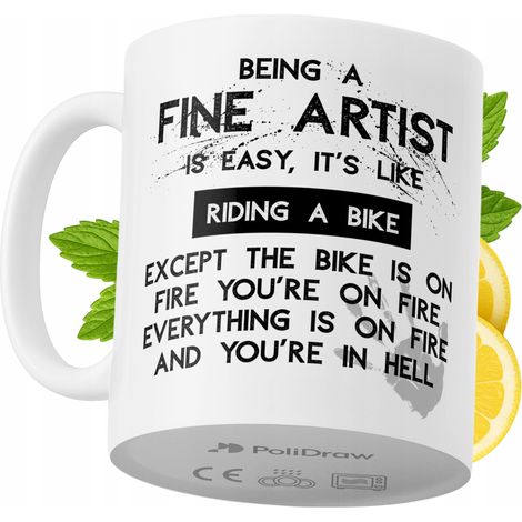 Taza de café/té divertida y humorística para artistas. Taza con diseño gráfico y texto gracioso para cumpleaños, santos y días festivos. Taza premium para ocasiones especiales en casa, la oficina o el (1/5)