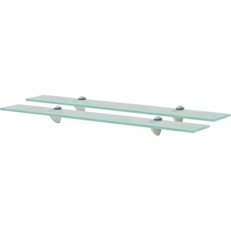 vidaXL Mensole Galleggianti 2 pz in Vetro 70x10 cm 8 mm
