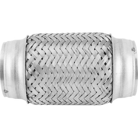 Tuyau Flexible D'échappement, 2.5x6In Universel en Acier Inoxydable Ondulé Soufflet D'échappement Kit D'accessoires de Tube de Tuyau Flexible (1/5)