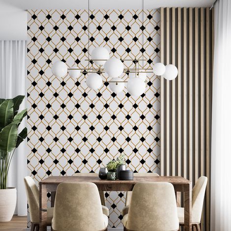 Papier peint - Motif oriental - 9 LÉS de 60x260 cm - Surface L 540 x H 260 cm (1/4)