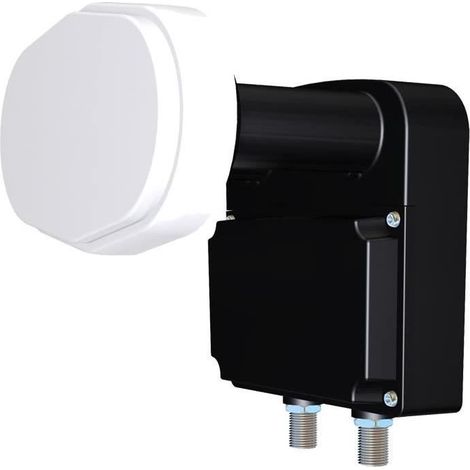 LNB Twin - INVERTO - IDLB-TWNM22-MNO43-8PP - Faible bruit - 10.70-12.75 GHz - Noir