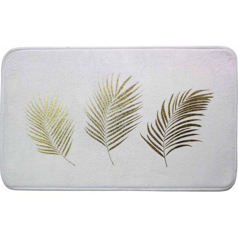 Tapis de Bain Imprimé "Orbella" 45x75cm Blanc (1/3)