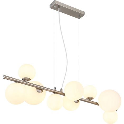 Globo - hängeleuchte - Riha - nikkel - glas metall - große (1/5)