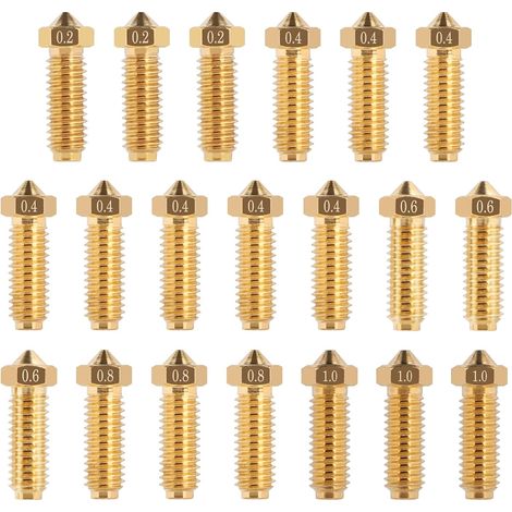 Lot de 20 Buses en Laiton, 8x0,4mm+3x0,2mm+3x0,6mm+3x0,8mm+3x1,0mm, pour Anycubic Kobra 2, Pro, Plus, Max, Neo (1/5)