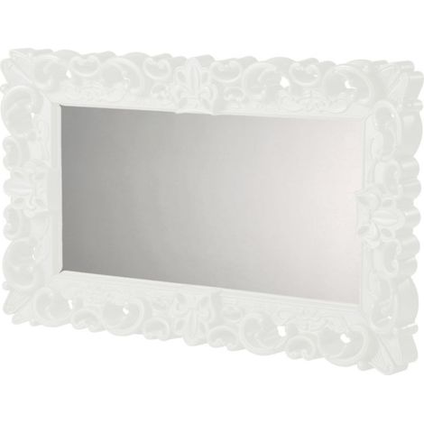 Mirror of Love Bianco - Medio specchio di design originale Slide colorato moderno barocco camera ingresso sala da pranzo salotto (1/4)