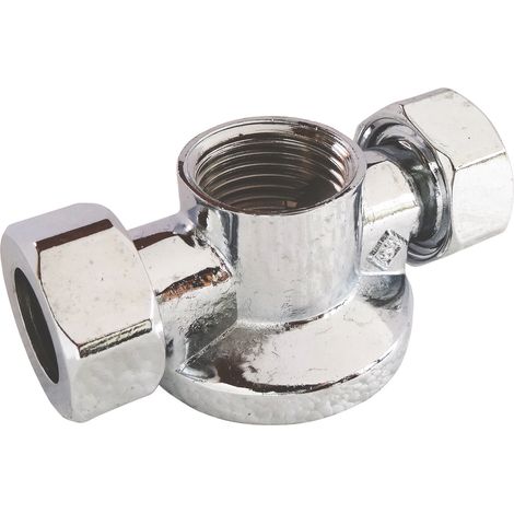 Applique murale double avec écrou pour collet battu Ø12 - F1/2 (1/4)