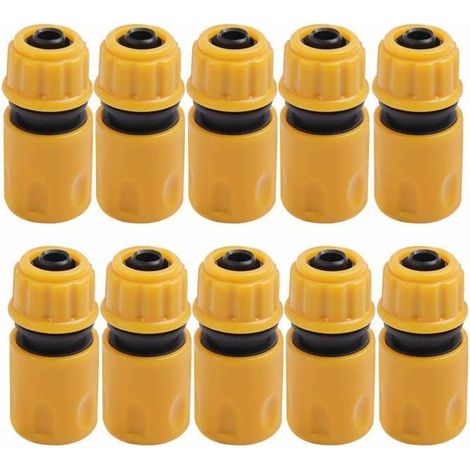 Raccord tuyau d'arrosage - AIMOONSA - 16 mm (1/2 pouce) - Lot 10 - Plastique robuste - Raccord rapide double sortie (1/5)