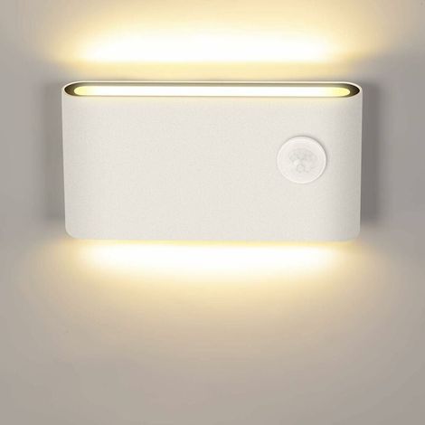 Candyse 12 W LED-Wandleuchte mit Bewegungsmelder, moderne Innen-/Außenwandleuchte, 3000 K Warmweiß, IP65, Induktionswandleuchte für Treppen, Flur, Balkon. (1/5)