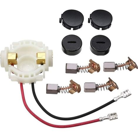 Ensemble Porte Balais Charbon Compatible Noir Blanc Remplacement Moteur Électrique (1/4)