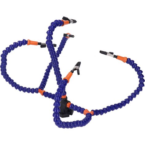 Station de soudage assistée pour circuits imprimés, outil flexible à 5 griffes, bleu, pour atelier d'artisanat (1/5)