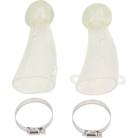 Protecteur de corne de vache en Silicone, 1 paire, couvercle de protection épais à coins ronds pour bétail, accessoires de chèvre avec 2 pinces (1/5)