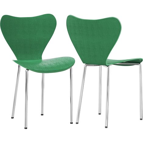 Lot de 2 Chaises Empilables en Polypropylène Renforcé - Design Moderne pour Cuisine/Salle de Réunion/Bibliothèque, Gain de Place Maximal & Confort Optimal (1/5)