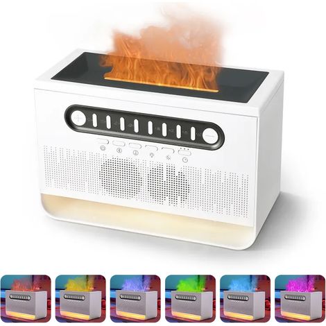 Générateur de bruit blanc et humidificateur avec diffuseur d'aromathérapie, haut-parleur Bluetooth, sons naturels et lumières colorées (1/5)