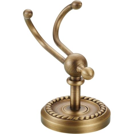 Patère décorative laiton antique, pour serviette et vêtement (1/5)