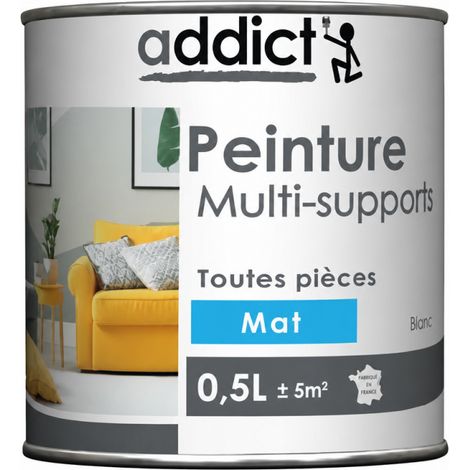 Pintura acrílica multisustrato, ceniza mate, 0,5 litros.