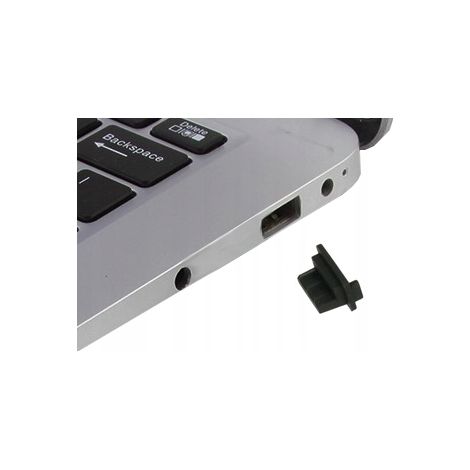 Cache-prise de charge USB A/USBA anti-poussière noir