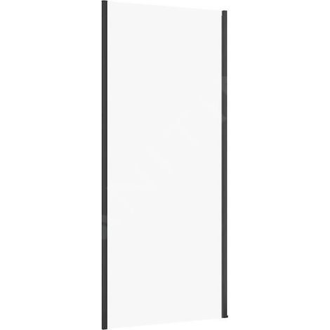 Cersanit Larga - Paroi de douche 90 cm, noir/verre clair S932-134 (1/2)