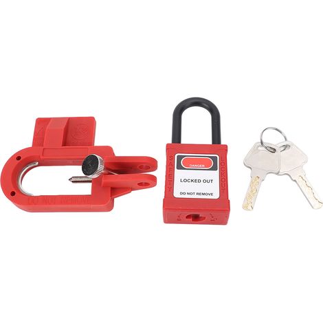 Dispositif de verrouillage de Type U avec boîtier en plastique de serrure de disjoncteur Miniature avec 2 clés (1/5)
