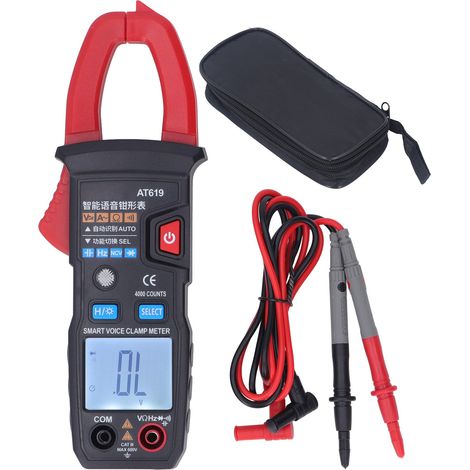 Digitales Zangenmultimeter mit automatischer Sprachausgabe und rotem ABS-Display